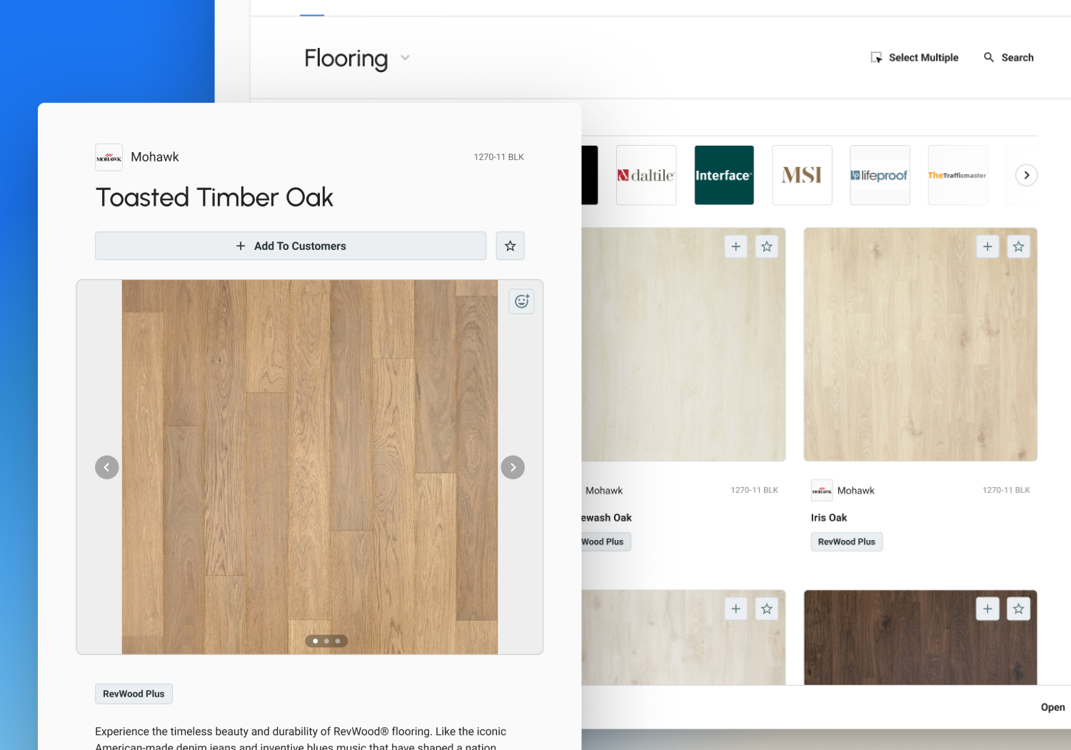 Sharing products from the Nook catalog for customers to compare and react to.